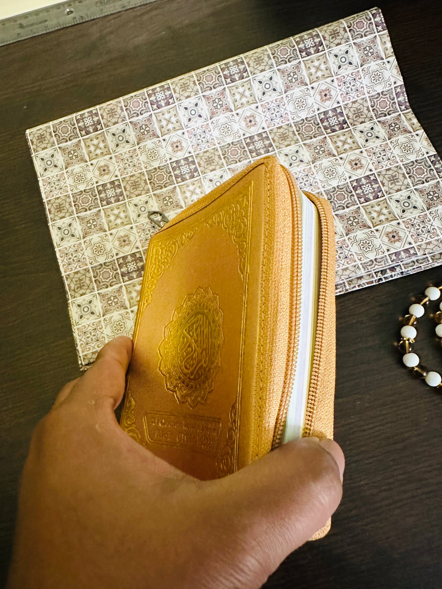 GOLDEN CASE QURAN - Zipper Style Leather